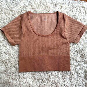 Aerie Offline Women's Blush Ribbed Crop top